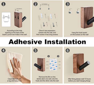 Ganchos de Pared de Madera de Nogal de Alta Calidad, Organizador Individual, Perchero Plegable de Madera para Pared - Product Image 6