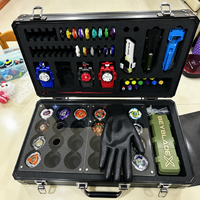 Boîtier portable en aluminium et acrylique transparent pour toupies, boîte de présentation pour collection, lanceur de combat et accessoires, OEM et ODM disponibles