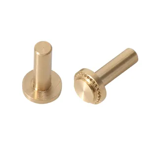 best selling machined part Gold Plated 9mm Gtear type Copper riveted column