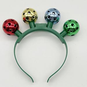 Carnival Party Glowing <strong>Disco</strong> Hole <strong>Ball</strong> <strong>Headband</strong> 4Led Light Colorful Bow Design with Bag Packed Christmas and Easter Party Props - Product Image 1