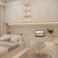 Ensemble de meubles de chambre d'enfant Lit Tatami avec lit et armoire Tatami, style Japandi moderne, fabricant direct d'usine OEM ODM