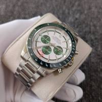 Luxuriöse Raumschiff-Super-Herrenuhr mit Erd-Thema, Multifunktions-Chronograph, Edelstahl, Saphirglas, Vollautomatisch