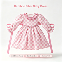 Robe d'été décontractée Zs Bamboo Twirl pour bébé fille, motif dessin animé, manches classiques, personnalisable ODM, respirante