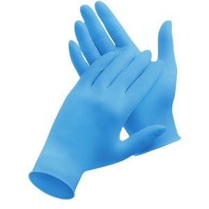 Sarung tangan lateks nitril elastis tinggi bebas serbuk biru sekali pakai langsung dari pabrik sangat baik untuk peralatan kedokteran hewan medis - Product Image 2