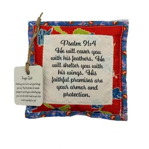 Sac en tissu créatif avec motif croix et mots de prière, sac de rangement portable inspirant et religieux - Product Image 5