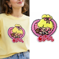 Patch brodé en forme de cœur mignon, thermocollant, motif nœud écossais et cerise, badge en tissu pour vêtements, sacs, chapeaux, décoration DIY