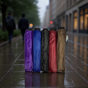 MNJ Colorful Compact Umbrella 12Pcs Ref 08412 Foldable Travel Umbrellas - Product Image 2