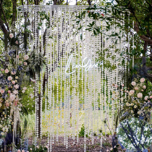 Guirlande de rideau en verre LANJO pour décoration de mariage en extérieur, carillon éolien perlé, toile de fond pour réception, décoration d'arche, fabriqué en Chine - Product Image 2