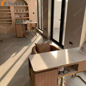 Yoocell – ensemble de meubles de salon de <span class=keywords><strong>coiffure</strong></span>, sillas de peluquera, barbier, miroir, salon de <span class=keywords><strong>coiffure</strong></span>, maquillage, station de salon de <span class=keywords><strong>coiffure</strong></span> - Product Image 4