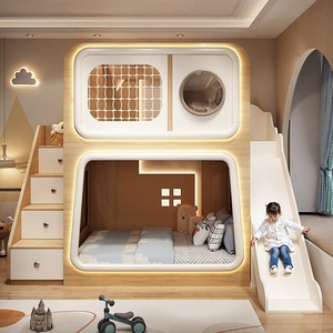 <span class=keywords><strong>Lit</strong></span> Superposé Enfant Capsule : Style Mezzanine, Compatible Taille Adulte & Double, <span class=keywords><strong>Lit</strong></span> de Rangement Équipé <span class=keywords><strong>Cabane</strong></span> & <span class=keywords><strong>Toboggan</strong></span> - Product Image 1