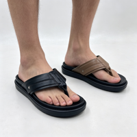 Vente en gros de tongs ouvertes pour hommes, personnalisables avec logo, respirantes, écologiques, confortables, de qualité supérieure, multicolores, à semelle épaisse, pour la plage, OEM