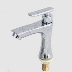 Robinet de lavabo monocommande chromé avec cartouche céramique, à poser sur le comptoir, monotrou - Product Image 1