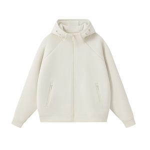 Sudaderas con capucha y cremallera unisex personalizadas para hombre, de jersey grueso y color liso, estilo casual. - Product Image 5