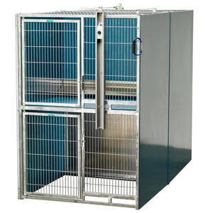 Casetas para Perros de Acero Inoxidable de Alta Resistencia con Diseño Sólido y Puerta de Vidrio - Product Image 1