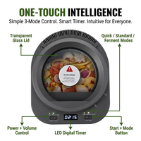 Máquina de Compostaje Inteligente, Compostador Eléctrico de Cocina de 3L, Reciclador de Residuos Inteligente sin Olor con Filtros de Carbón