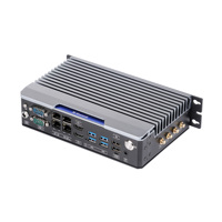 PC industriel sans ventilateur, contrôleur embarqué DIN Rail Core i3/i5/i7, PC d'automatisation Edge Computing 6COM 2LAN avec alimentation CC verrouillable