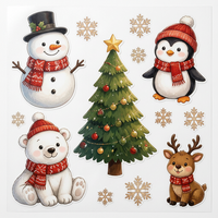 Autocollants statiques de Noël pour fenêtres
