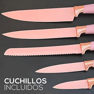 Accesorios de Cocina de Acero Inoxidable, Juego de Utensilios de Cocina de Silicona, Juego de Cuchillos de Cocina - Product Image 3