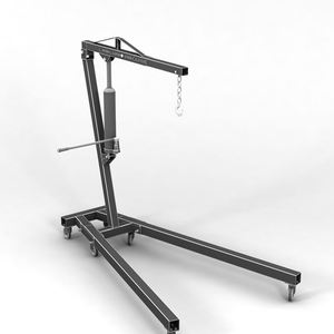 Cric hydraulique manuel pliable de 1 tonne, grue de levage portable pour atelier, grue de chantier, élingue de câble, nouveau modèle de vente au détail - Product Image 1