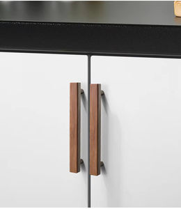 Tiradores de Muebles Duraderos de Diseño Contemporáneo, de Aleación de Zinc y Madera, Elegantes para Puertas de Armarios de Cocina y Dormitorio - Product Image 6