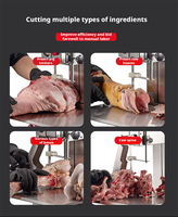 Mesin Gergaji Tulang Listrik Komersial Helaxen - Pemotong Daging Otomatis Tugas Berat untuk Tulang Sapi/Kaki Babi