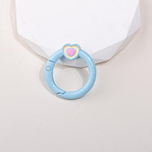 2025 New Drop Oil Paint Zinc Alloy Love Ring Spring Ring <b>DIY</b> Mobile Phone Chain Keychain <b>Bag</b> <b>Accessories</b> - Product Image 5