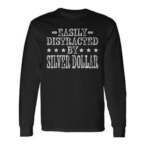 Camiseta de manga larga con estampado de Silver Dollar, fácilmente te desprende la atención, regalo para coleccionistas - Product Image 1