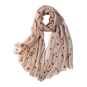 wholesale long ladies printed 100% wool scarf shawls