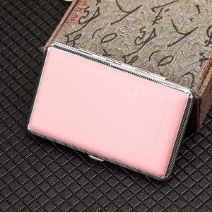 <span class=keywords><strong>Étui</strong></span> à cigarettes fin en métal pour femmes, capacité de 20 cigarettes, grande capacité, bande élastique, portable - Product Image 6