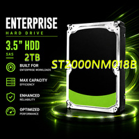 ST2000NM018B 2 TB Hard Drive Internal - SAS 12Gb/s 3.5in 7200RPM Aksesori Komputer Enterprise Pendrive Performa Tinggi