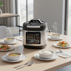 Cuisinière électrique intelligente à pression 5L/6L/8L Multicuiseur 24 en 1 Cuisinière multifonctionnelle Viande, soupe, riz, mijotage, gâteau aux haricots - Product Image 6