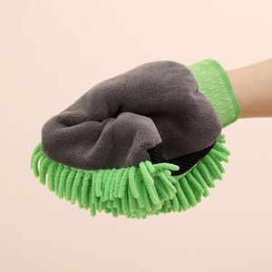Microfiber Mitt Soft Anti-Scratch Chenille With Wax Detailing <b>Brush</b> Multifunctional Thick Cleaning Glove Car Wash - Product Image 6