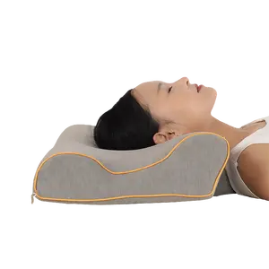 Harga pabrik grosir ortopedi 3D sandaran kepala leher dukungan serviks tidur busa memori bantal untuk leher pereda nyeri