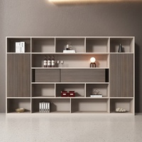 Bureau de direction commercial Foshan, design simple et moderne, en PVC, avec boîte à câbles et armoire latérale, ensemble de meubles modèle 220