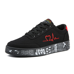 2026 Spring and Autumn New Red Black Canvas <b>Shoes</b> Trend Breathable Students Low Top Board Women CS-09 Canvas Trendy <b>Shoes</b> CS-09 - Product Image 5