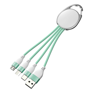 Cadeau promotionnel, câble de charge porte-clés 3-en-1 couleur macaron, portable, TPE, 2A, charge rapide, cordon <span class=keywords><strong>USB</strong></span> pour Micro <span class=keywords><strong>USB</strong></span> Type-C, tous les smartphones - Product Image 1