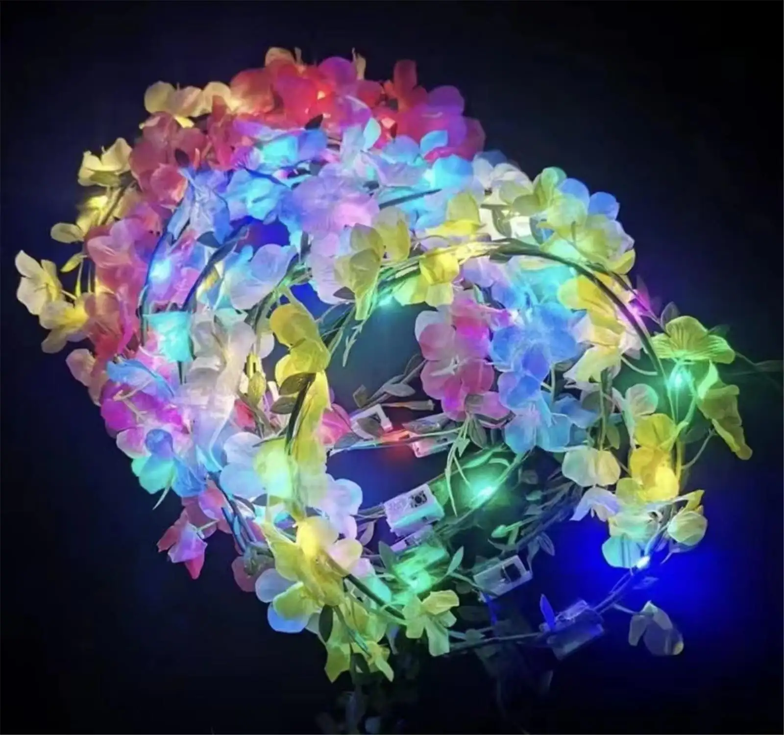 Ghirlanda di fiori di pesca a LED