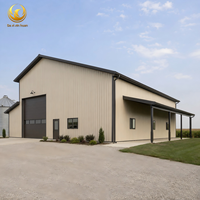 Bâtiment de stockage agricole préfabriqué en acier, hangar pour équipement agricole, garage pour machines, solution de conception personnalisée
