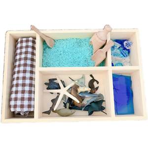 Монтессори, Реджио, динозавр, сенсорная корзина, набор для активности, пластиковый деревянный лоток, обучающая игрушка для детей - Product Image 4