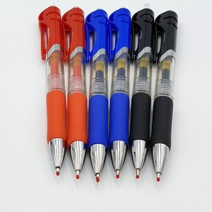 K35 Ballpoint Pen Push Button 0.5 Mm Black <b>Red</b> Blue Office School Supplies Portable Simple Plastic Shell - Product Image 3