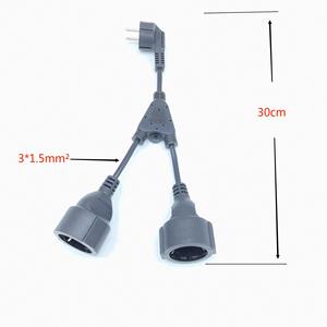 Rallonge électrique CEE vers IEC, 2 prises, 16A, 500V, câble PVC, usage domestique - Product Image 4