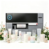 Machine d'impression UV jet d'encre à passage unique avec tête d'impression EPSON pour gobelets, mugs, bouteilles, canettes et tubes en métal/plastique/verre/céramique