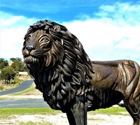 Église religieuse personnalisée Cadeau catholique Statue grandeur nature personnalisée Statue Lion de Juda en bronze Sculpture Jardin de prière