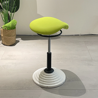 Chaise de bureau ergonomique pivotante à 360 degrés, chaise de bureau réglable en hauteur, tabouret à bascule