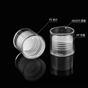 Nhà Máy Cổ Kích Thước 24Mm Hai Lớp Trong Suốt Có Nắp Đậy Chai 24/410 Mỹ Phẩm Nhựa Kem Dưỡng Da Chai Vít <span class=keywords><strong>Cap</strong></span> - Product Image 5