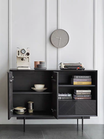 Buffet de rangement en bois massif, style nordique moderne et épuré, pour salon et entrée, design luxueux, mobilier de maison