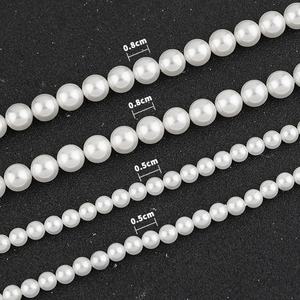 Wholesale Different Size High Quality Circle Natural White Freshwater Pearl Beads Strands Jewellery for Gift - Product Image 5