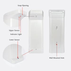 Dispensador de jabón automático con Sensor de movimiento infrarrojo más vendido, espuma ABS sin contacto para cocina y baño de hoteles - Product Image 2