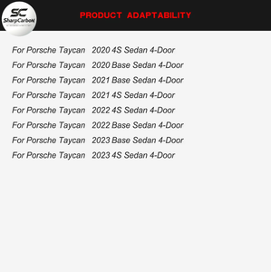 3 pièces de lèvre avant en fibre de carbone pour <span class=keywords><strong>Porsche</strong></span> Taycan 9J1 <span class=keywords><strong>4S</strong></span> berline 4 portes 2019 - 2023 - Product Image 6