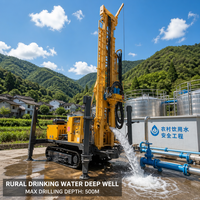 Foreuse hydraulique sur chenilles pour puits d'eau de 500 m, pression d'air 1,2-3,5 MPa